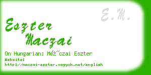 eszter maczai business card